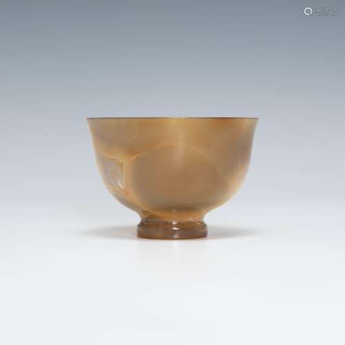 十九世紀或更早 瑪瑙杯A Chinese agate cup， 19th century or ea...