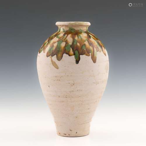 唐代 三彩罐A Chinese sancai jar， Tang dynasty