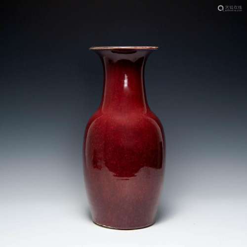 十九世紀早 窯變釉瓶A Chinese flambe-glazed vase， early 19th ...