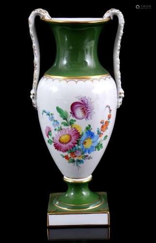 Dresden porcelain ear vase