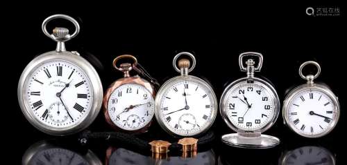 5 various classic men`s watches