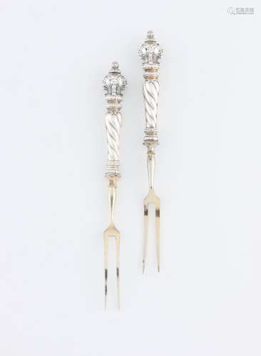 A pair of neo renaissance starters forks