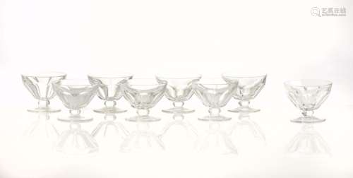 A set of drinking glasses for 8