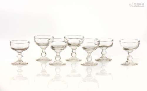 A group of 7 brandy glasses