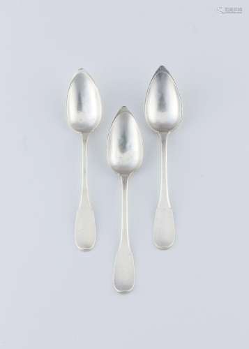A set of 3 Louis-Philippe spoons