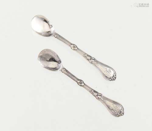 A pair of salt spoons