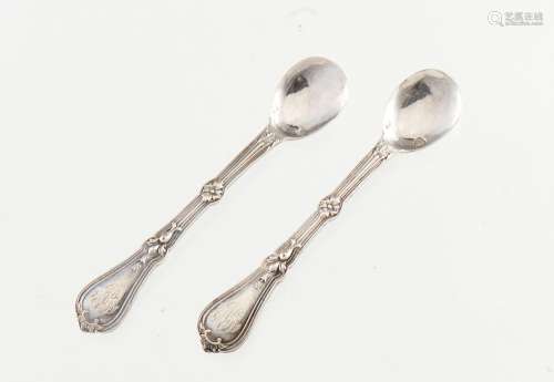 A pair of salt spoons