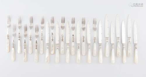 A set of dessert cutlery for 12