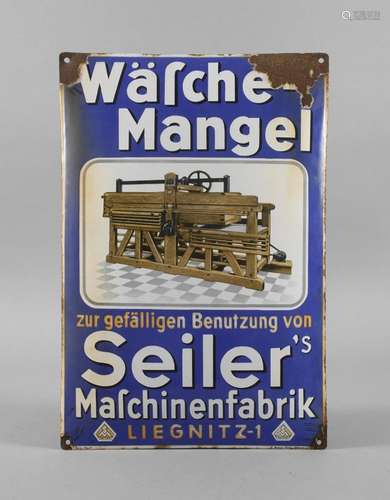 Emailleschild Seiler