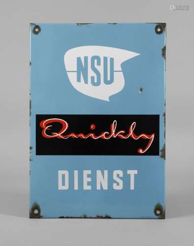 Emailleschild NSU