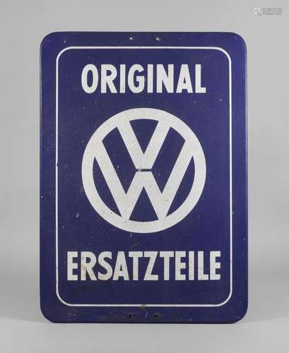 Emailleschild VW