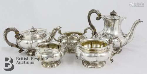 George IV silver tea set