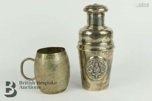 Sterling silver cocktail shaker