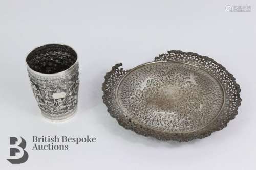 South Asian silver beaker