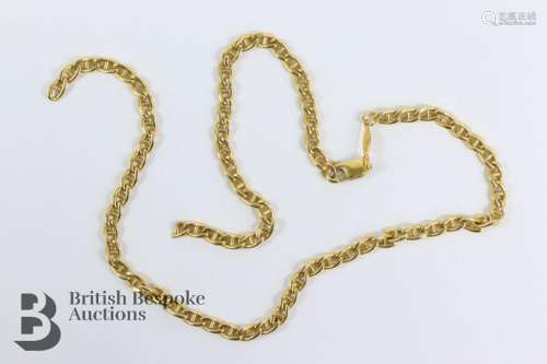 18ct yellow gold fancy link neck chain