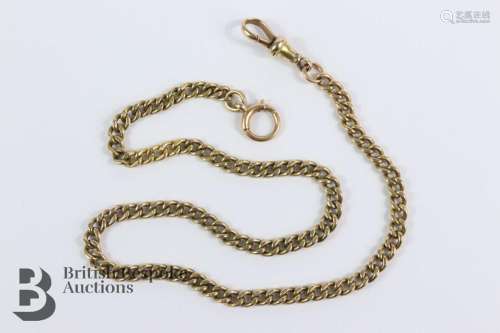 15ct yellow gold fob chain