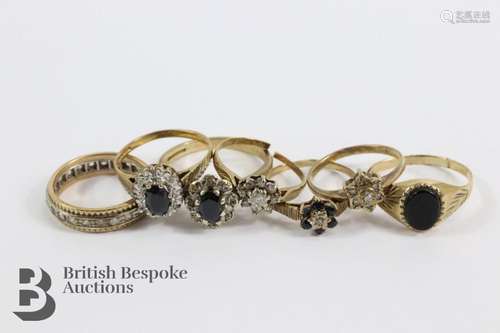 Collection of 9ct gold rings