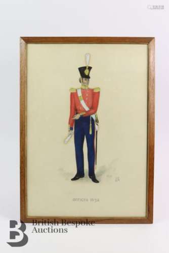 Five 19th century watercolours - depicting British soldiers ...