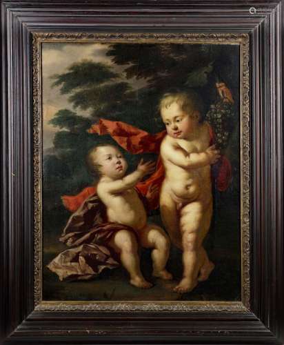 CIRCLE OF ADRIAEN VD WERFF - 'TWO PUTTI', DUTCH EARLY 18TH C...