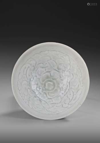 A FINELY CARVED QINGBAI 'BOYS' CONICAL BOWL, SONG DYNASTY (9...