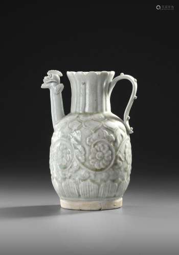A CHINESE CARVED QINGBAI CHICKEN HEAD EWER, SONG DYNASTY (96...