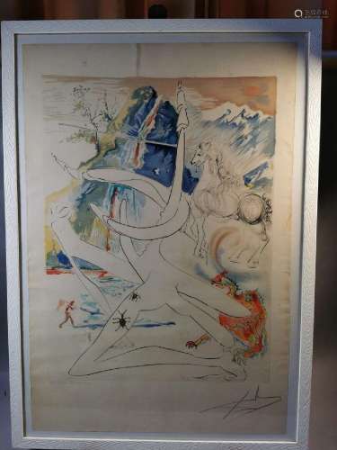 DALI Salvador (1904-1989)<br />
"Licorne et dragon"...
