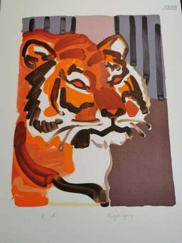 LAPICQUE Charles (1898-1988)<br />
"Le Tigre" (196...