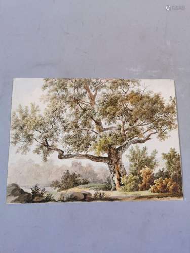 VASSEROT Jean (Joigny 1769-Vers 1832)<br />
"Paysage à ...