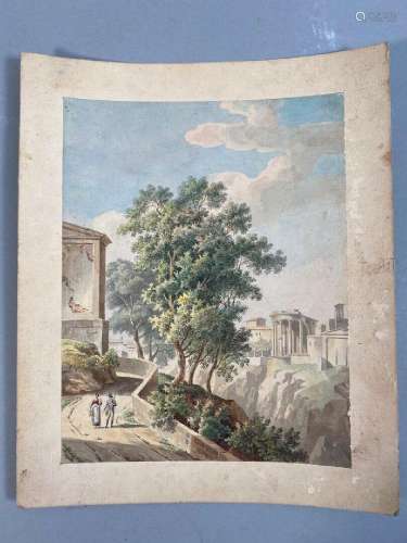 VASSEROT Jean (Joigny 1769-Vers 1832)<br />
"Paysage an...