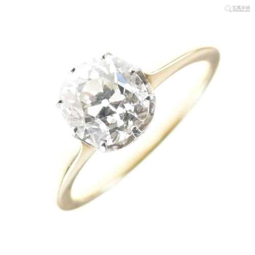 Diamond single-stone ring