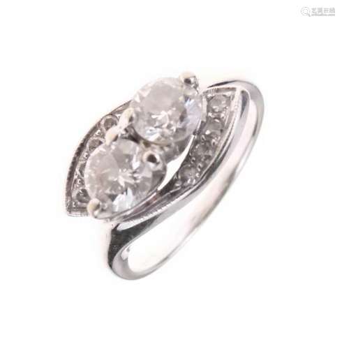 Two-stone diamond ring,