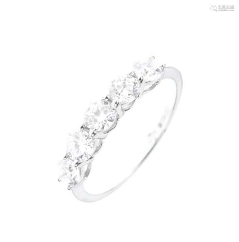 Five-stone diamond ring