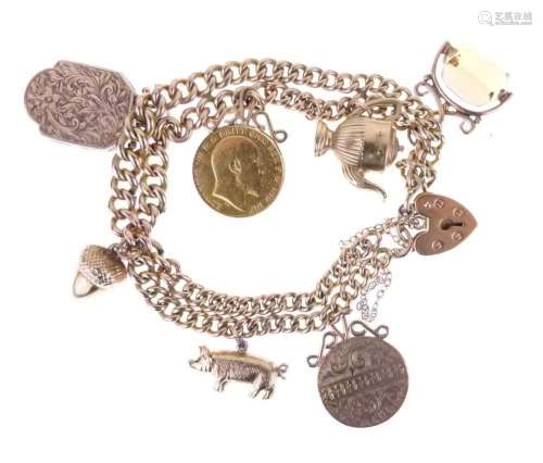 9ct gold charm bracelet