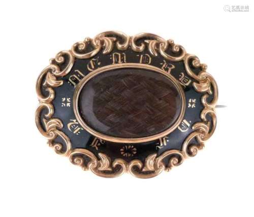 Victorian mourning brooch