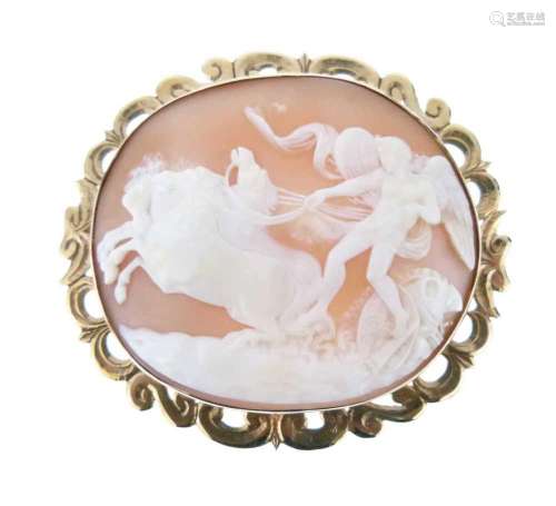 Large Victorian shell cameo