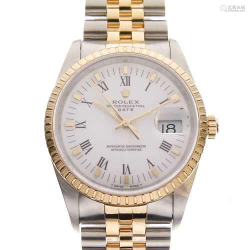 Rolex - Gentlemans two-tone gold and stainless steel Oyster ...