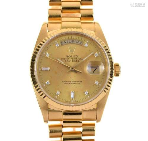 Rolex - Gentlemans Oyster Perpetual Day-Date 18ct gold wrist...
