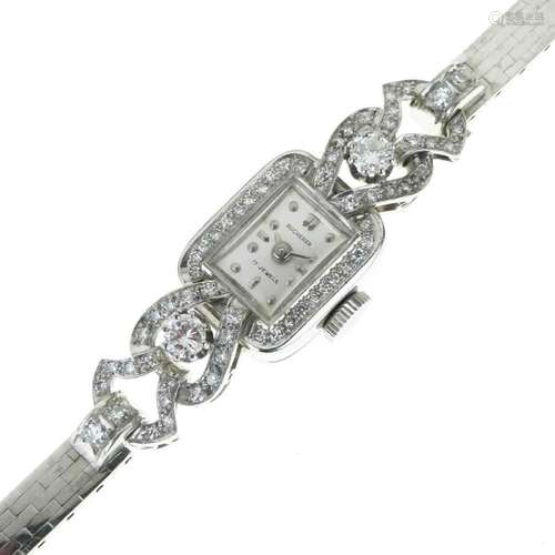 Bucherer - Ladys diamond set cocktail watch,