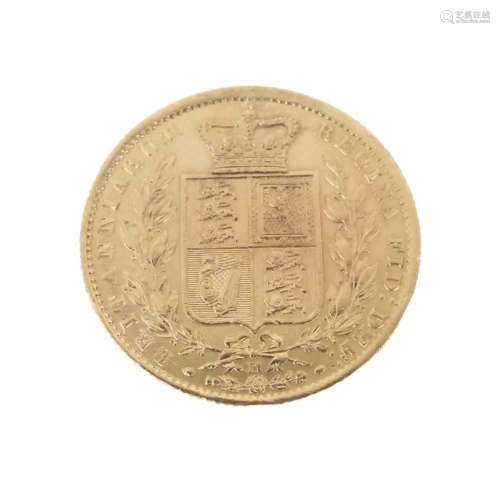 Queen Victoria Melbourne Mint gold sovereign, 1872