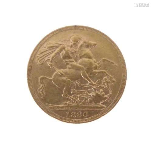 Queen Victoria gold sovereign, 1890