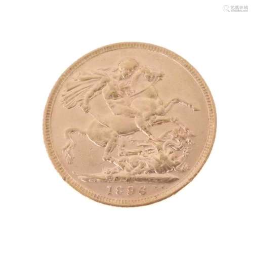 Queen Victoria gold sovereign, 1896