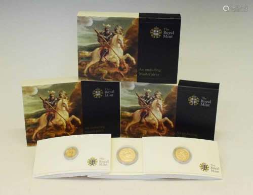 Royal 2009 Mint Gold Sovereign, Half Sovereign and Quarter S...