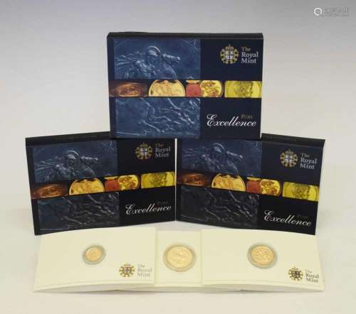 Royal 2010 Mint gold Sovereign, Half Sovereign, and Quarter ...