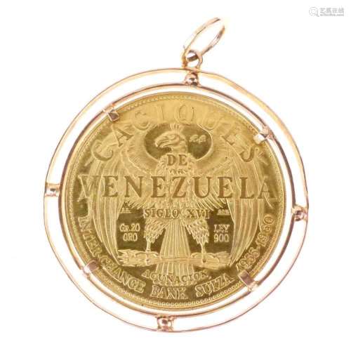 Caciques de Venezuela gold medallion