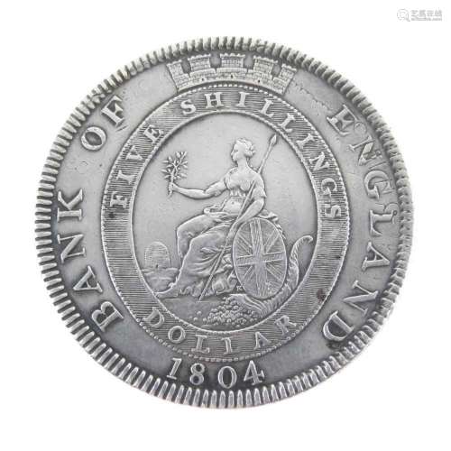George III Bank of England Five Shillings Dollar, 1804