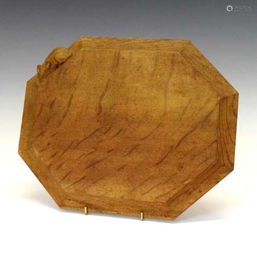 Workshop of Robert Mouseman Thompson, oak octagonal breadboa...