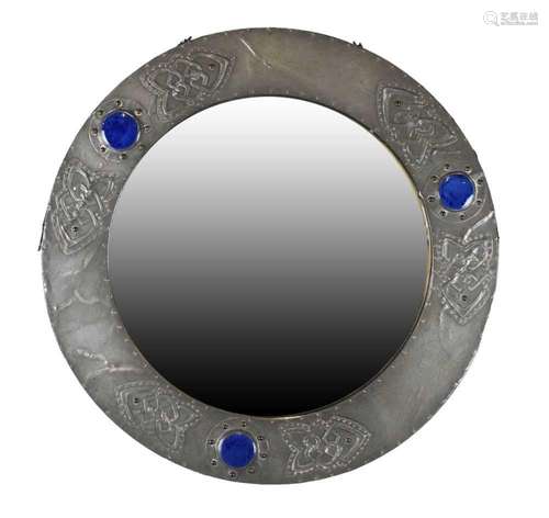 Pewter Arts & Crafts wall mirror