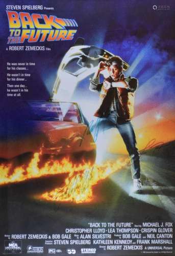 Film Memorabilia - Back To The Future poster with signed aut...