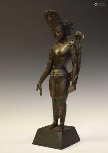 Large 19th Century bronze figure of Padmapani