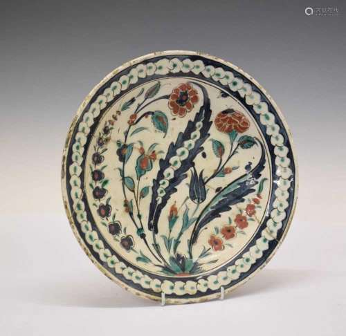 Early 17th Century Iznik pottery dish